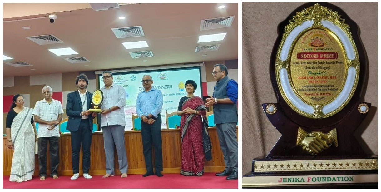 Legal Aid Society won the 2nd prize in the National Level Award for Socially Impactful Projects (Institution Category)