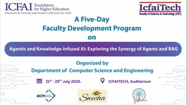 "5-day FDP on Agentic and Knowledge Infused AI: Exploring the Synergy of Agents and RAG"
