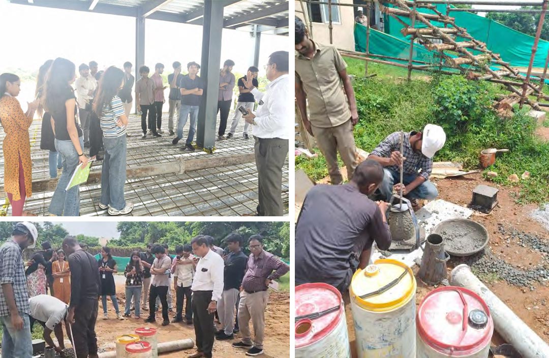 Visit to I-Block Hostel Construction Site