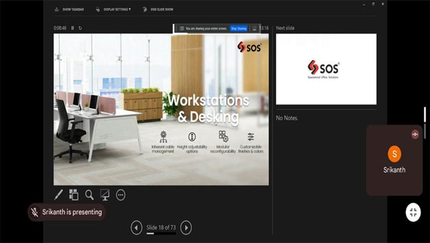Technical Presentation on Modular Office and Seating Solutions