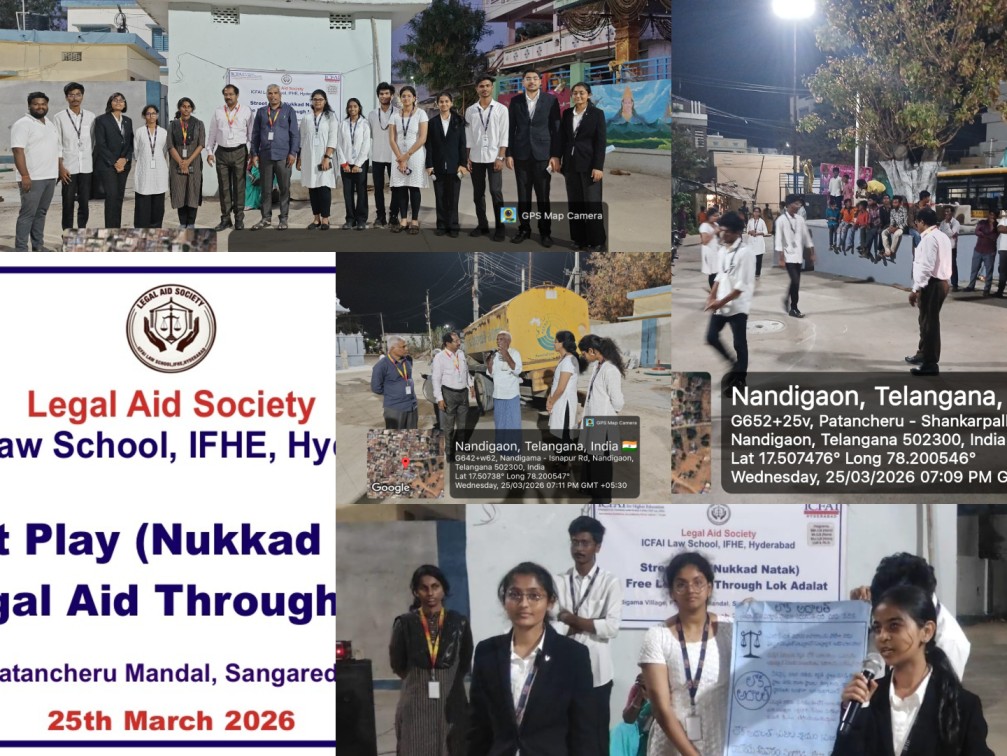 street play (Nukkad Natak) on free legal Aid through Lok Adalat held at Nandigama Village on March 25, 2026