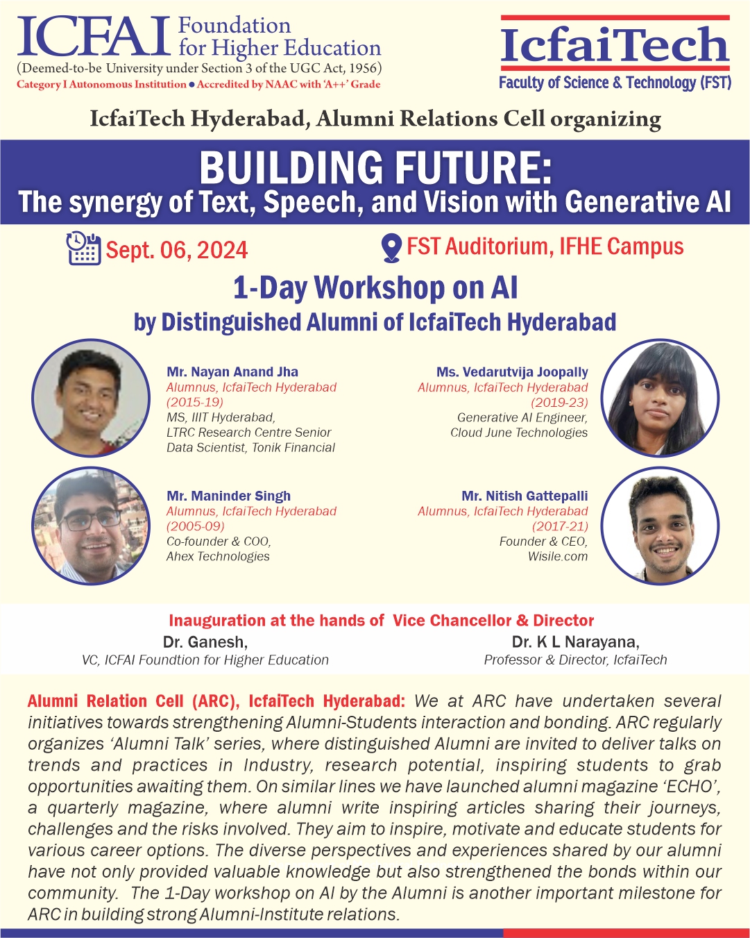 Report on Workshop - Building The Future: The Synergy of Speech, NLP and Generative AI
